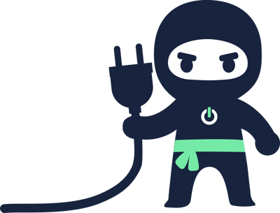 A illustrated ONwork ninja holding a socket 