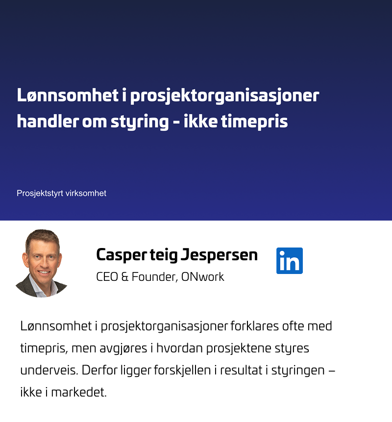Lønnsomhet i prosjektorganisasjoner (1)