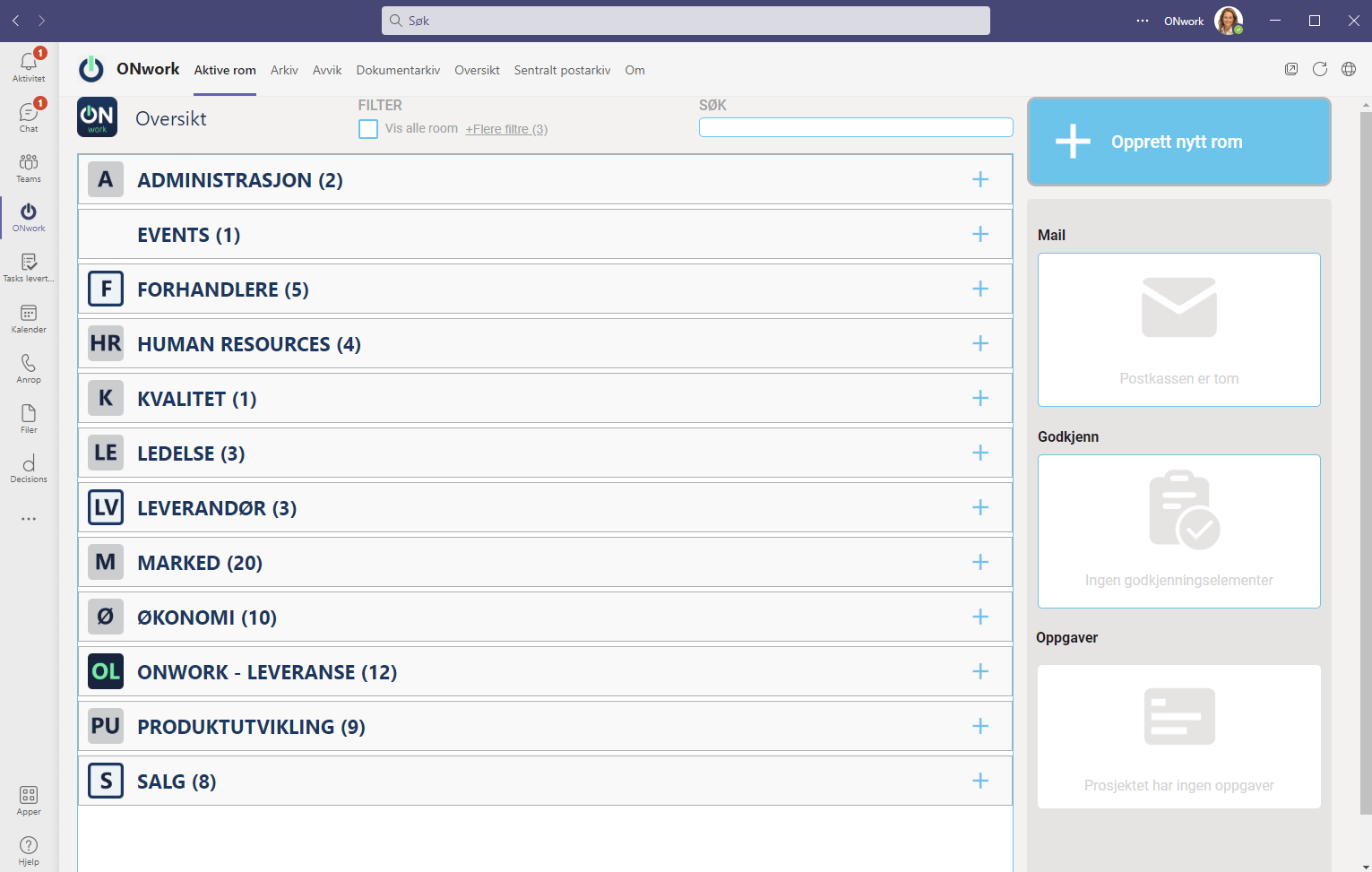 ONwork dashboard ONwork dashboard